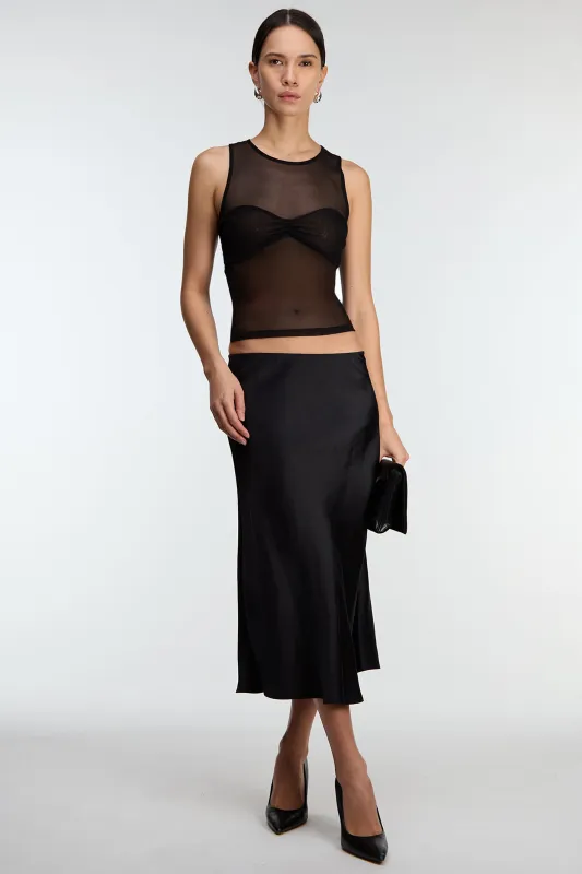 MESH TANK TOP WITH RUCHED BRALETTE sold by OAK AND FORT