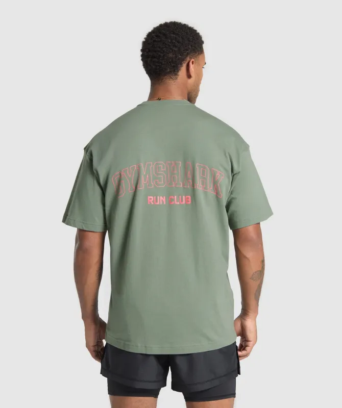 Gymshark Running Graphic T-Shirt - Unit Green sold by Gymshark