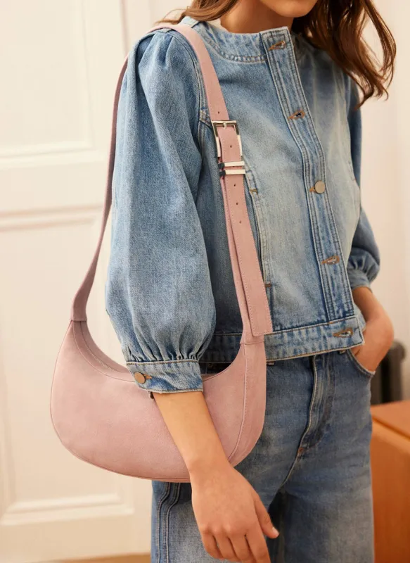 Pink Suede Sling Bag sold by Mint Velvet