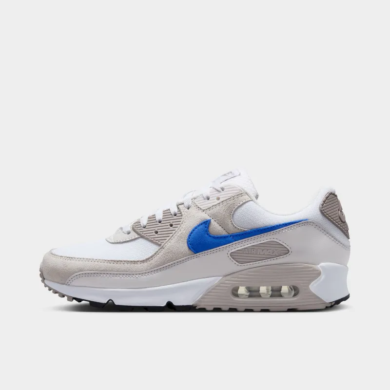 Nike Air Max 90 White / Racer Blue - College Grey sold by JD Sports