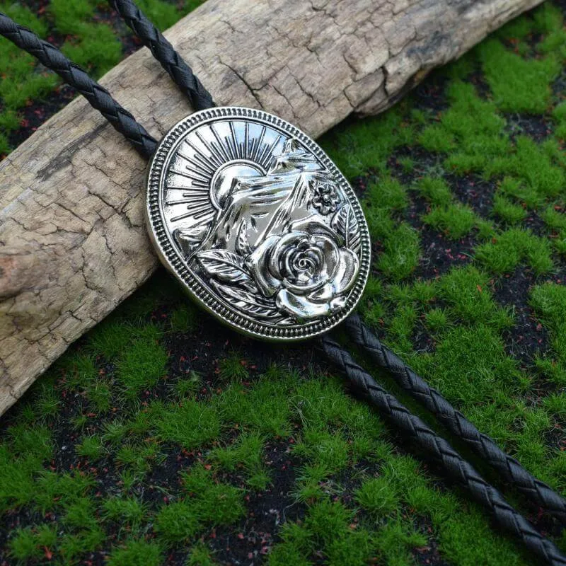 Vintage Rose Rabbit Mushroom Alloy Cowboy Bolo Tie sold by GTHIC
