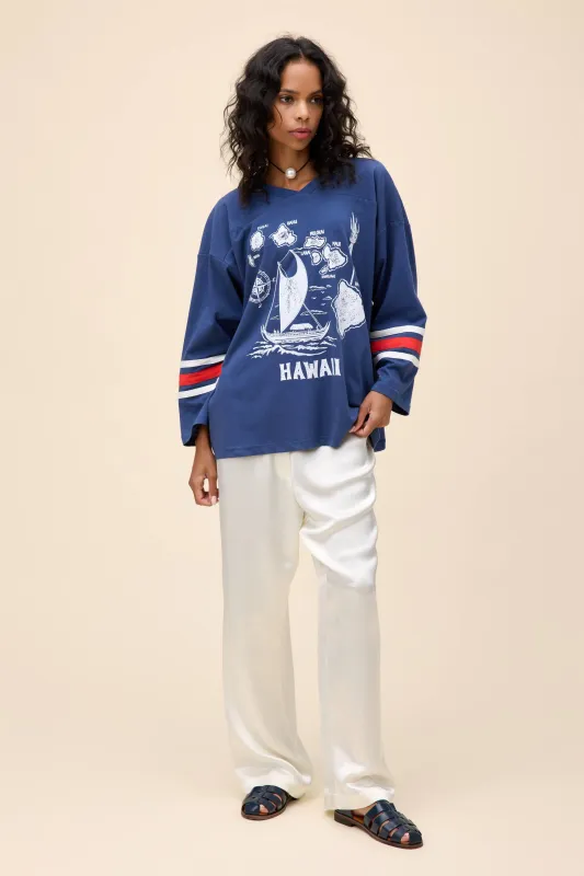Hawaii Map Hockey Jersey Long Sleeve sold by Daydreamer