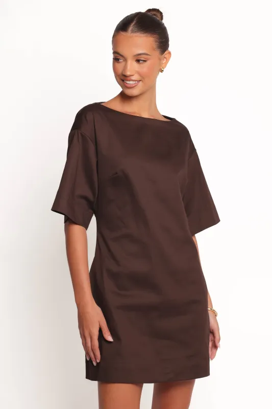 Thorne Mini Dress - Chocolate sold by Petal & Pup