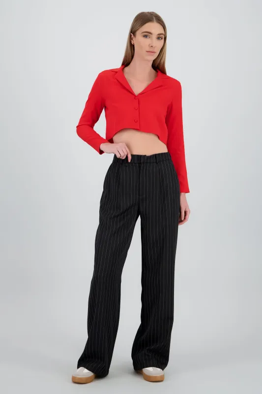Pantalón sastreado recto rayas sold by Shasa