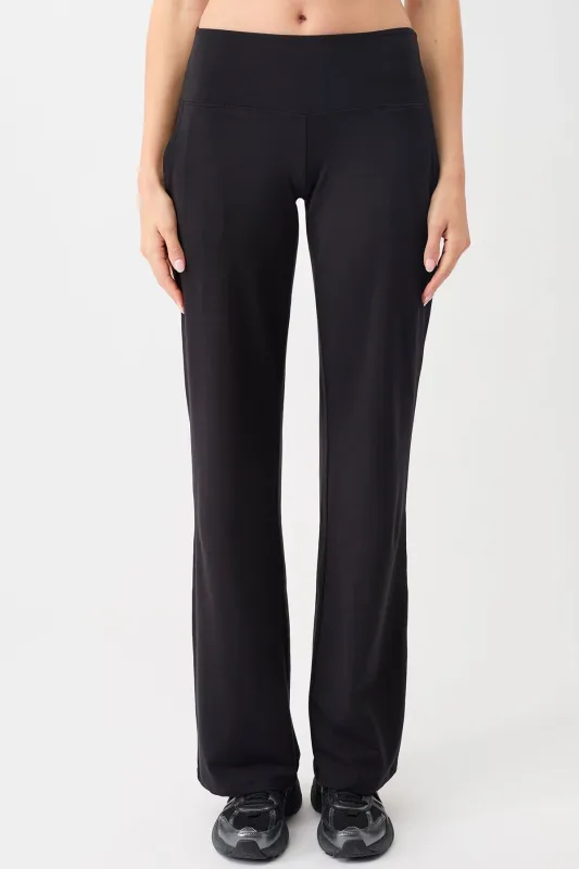 Wide Leg Workout Pants Black sold by Ivalo.com