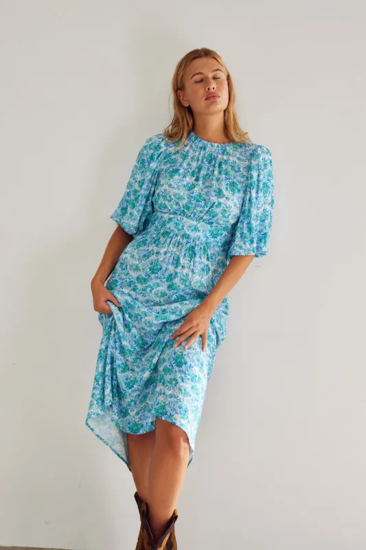 Ruth Dress Cindy Blue Print sold by Noella Fashion