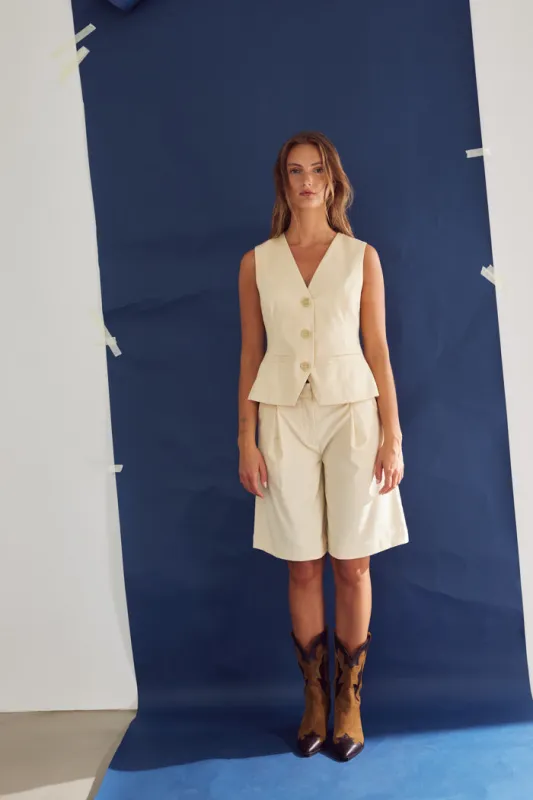 Kaziana Shorts Butter sold by Noella Fashion