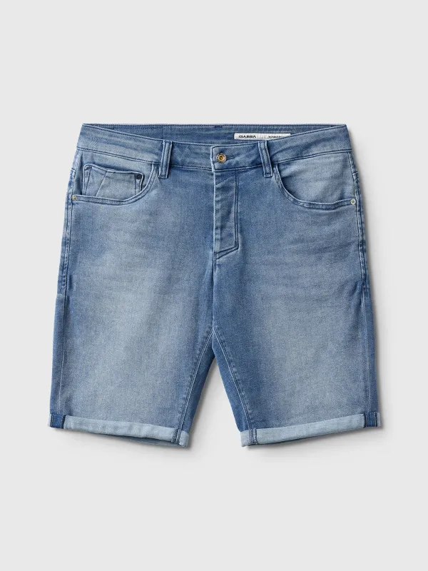 Jason K3787 SANZA Shorts - Lt. Blue Denim sold by Gabba