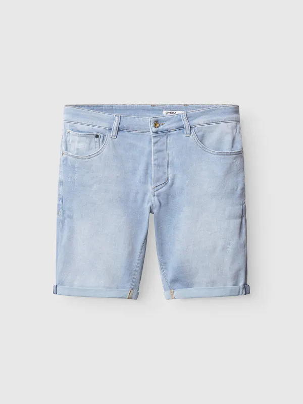 Jason K3787 SANZA Shorts - Lt. Blue Denim sold by Gabba