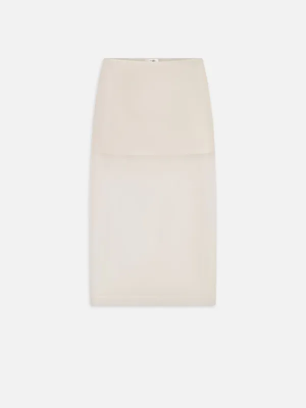 The Silk Organza Skirt -- Alabaster sold by Frame Denim
