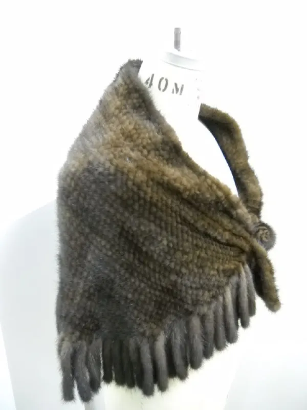 Mink Wrap with Fringe sold by Crown Cap