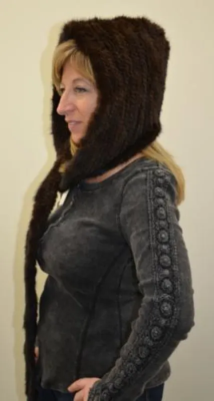 Mink Hooded Scarf sold by Crown Cap