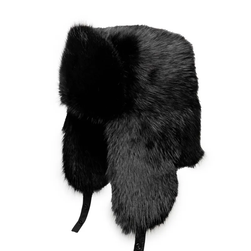 Black Muskrat Russian Style Full Fur sold by Crown Cap