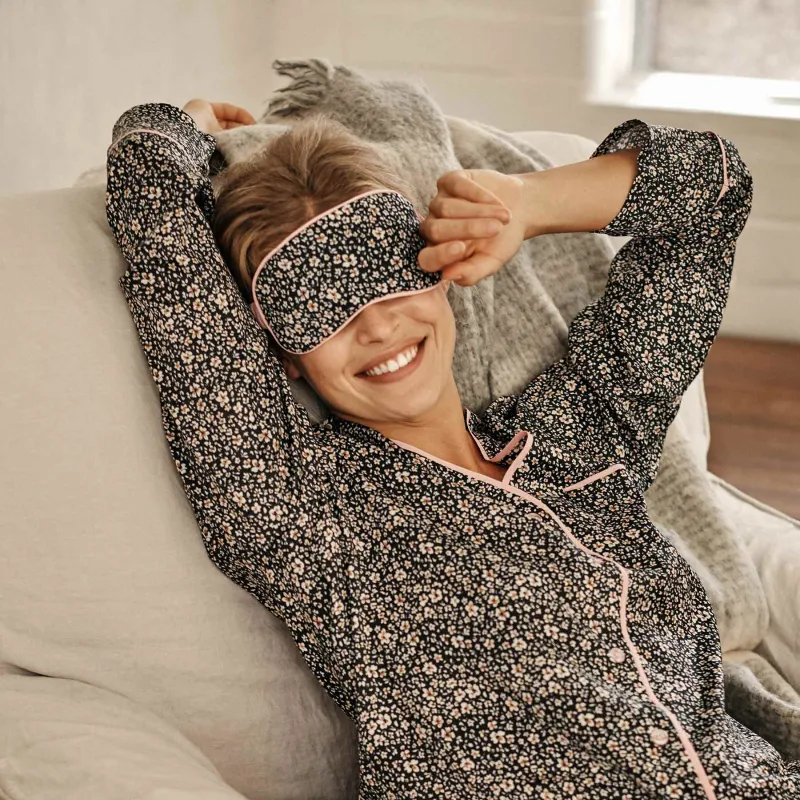 The Cloud 9 Silky Eye Mask & Scrunchie Set sold by Summersalt
