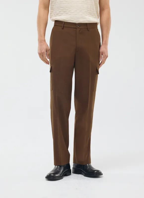Trentino Tailored Patch Pocket Trouser | Brown sold by Percival
