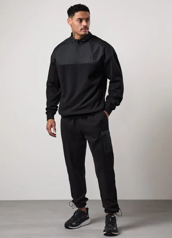 Gym King Fusion 1/4 Zip Tracksuit - Black sold by The Gym King