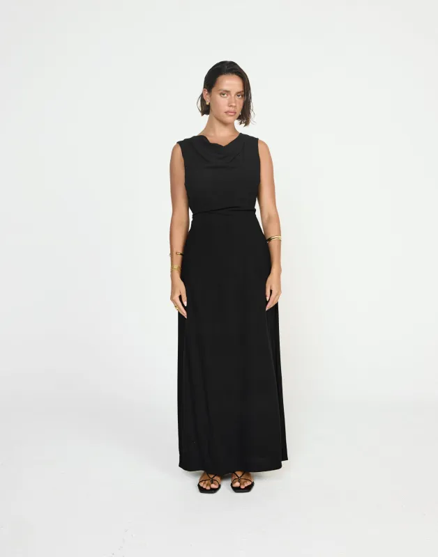 Shoreline Maxi Dress (Black) sold by Charcoal Clothing