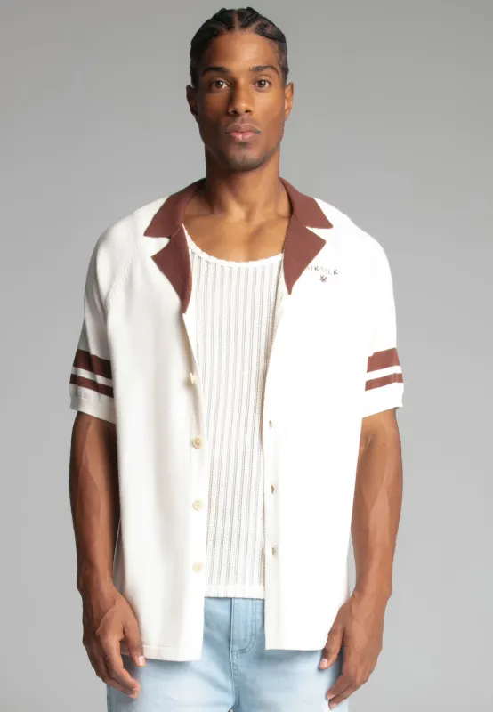 Ecru Retro Resort Shirt sold by Siksilk