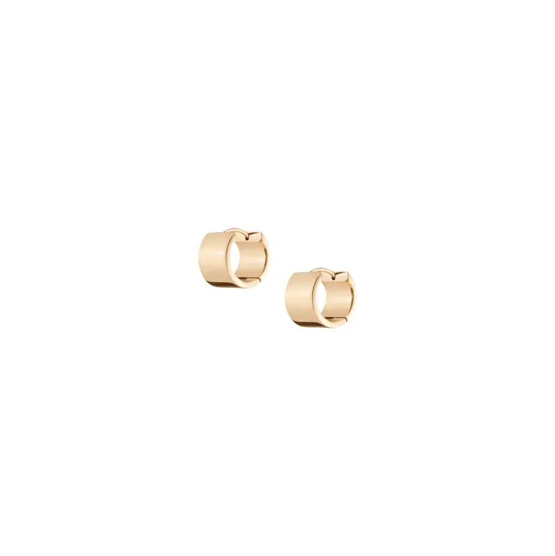 Extra Wide Hinged Huggie Earrings - 12mm sold by Aurate