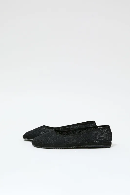 Drogheria Crivellini Ballet Round in Black Mesh Flower sold by No. 6