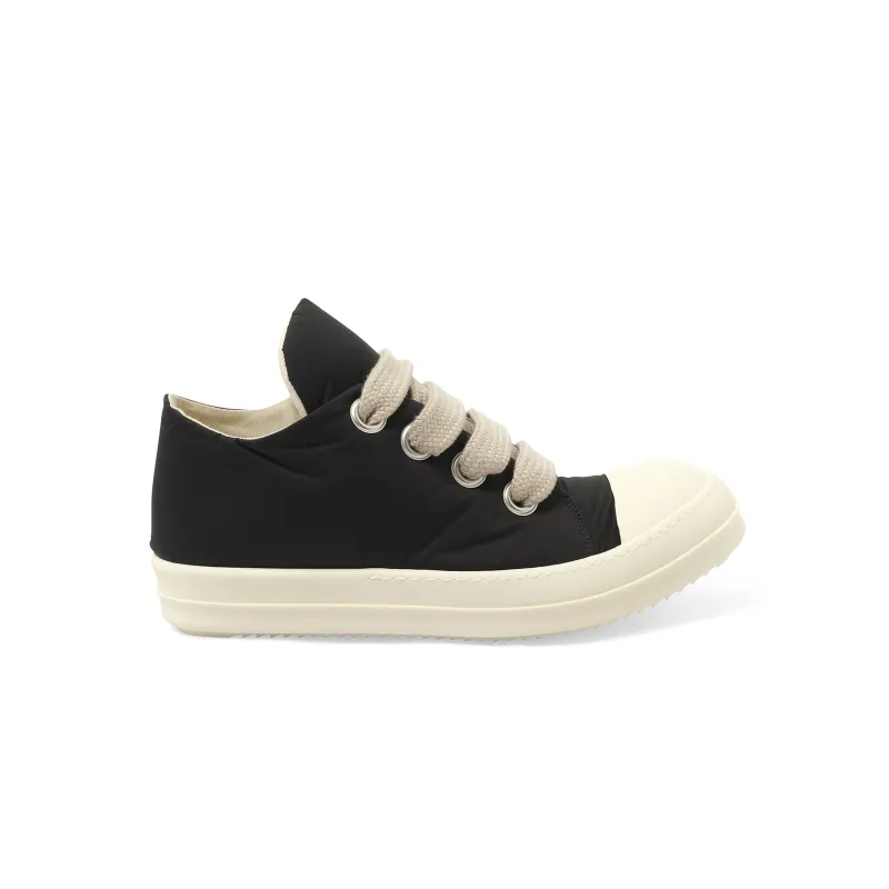 Jumbo Lace Puffer Low Sneaker in Black/Milk/Milk sold by MARAIS