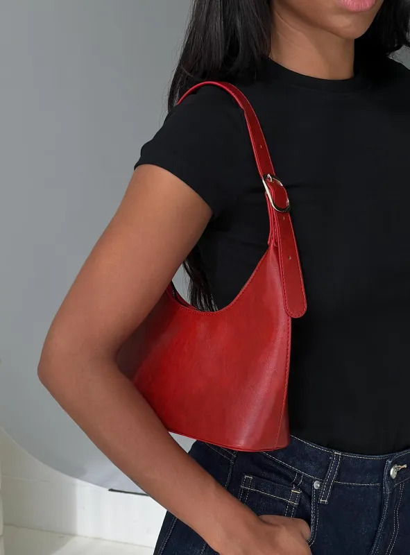 Lacen Shoulder Bag Dark Red sold by Princess Polly