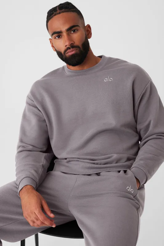 Washed Accolade Crew Neck Pullover - Cool Grey Wash sold by Alo Yoga