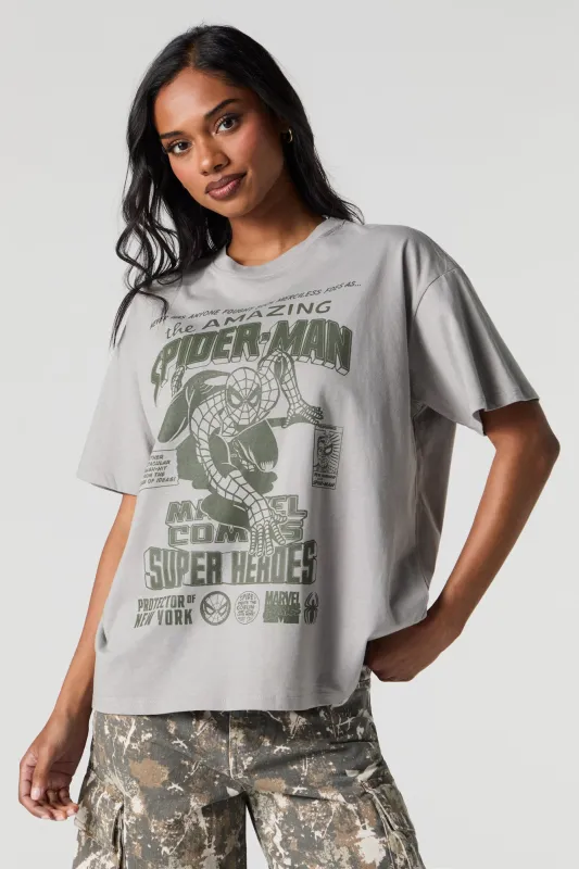 T-shirt de coupe garçonne à imprimé The Amazing Spider-Man sold by Urban Planet