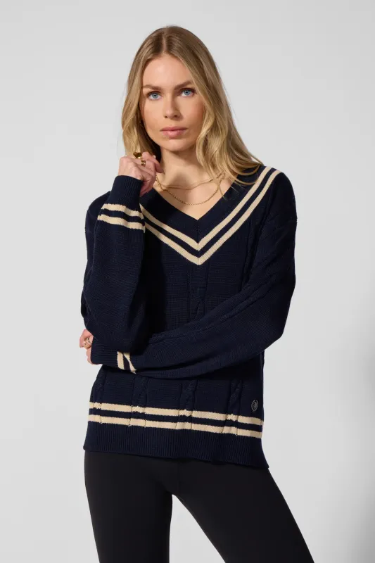 Club Sweater - Navy Blazer/Brown Rice sold by MPG