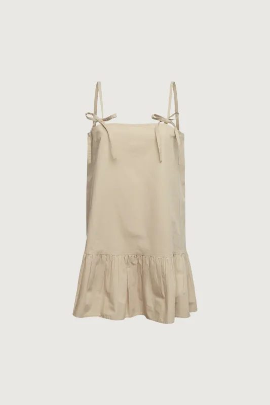 POPLIN MINI DRESS WITH BOW DETAILS sold by OAK AND FORT