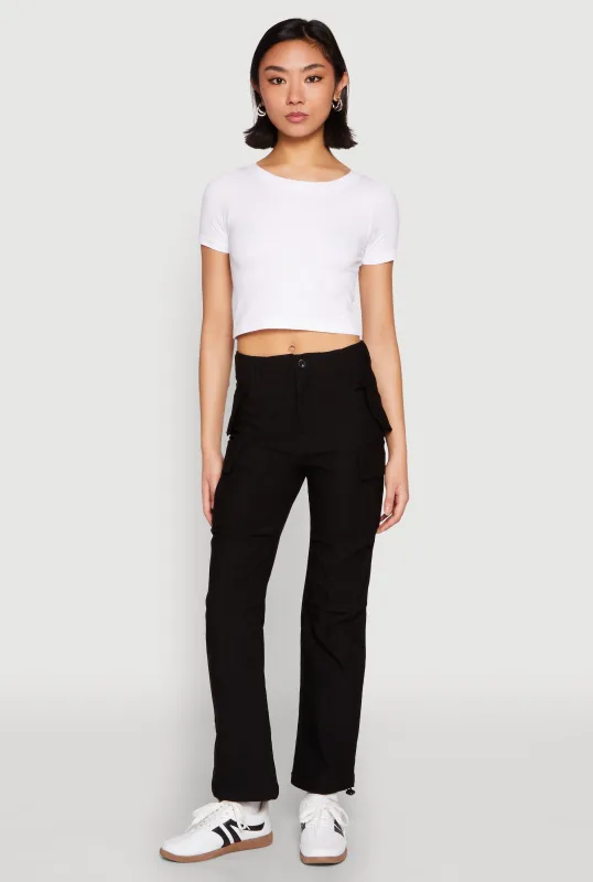 Toggle Drawstring Hem Utility Pants sold by Rainbow