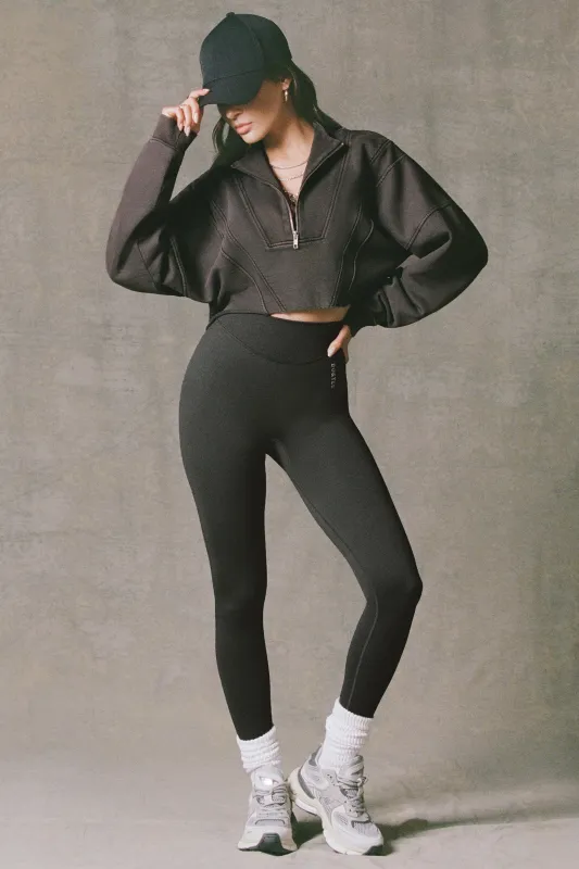 Acid Wash Cropped Sweatshirt in Ash sold by Oh Polly