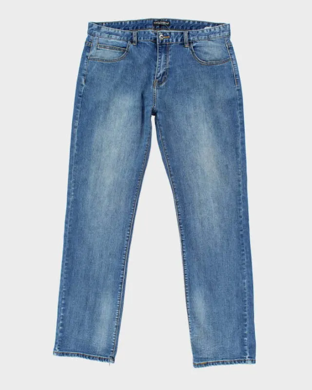 Vintage Y2K Dolce & Gabbana Straight Leg Medium Wash Jeans - W36 L31 sold by Rokit
