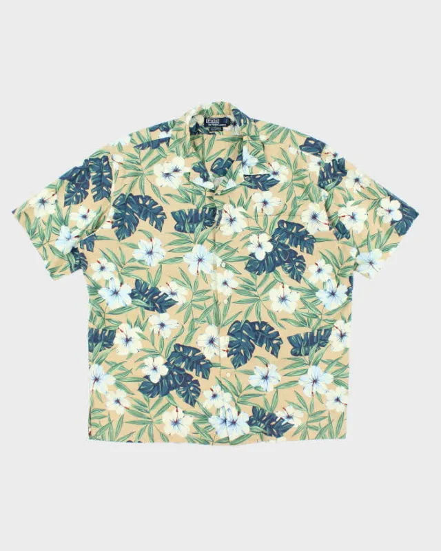 Vintage 2000's Ralph Lauren Floral Print Hawaiian Shirt - L sold by Rokit
