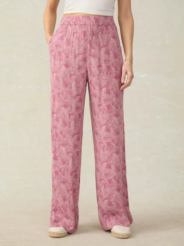 Cabana Pant - Dusty Rose Banana Leaf sold by Faherty