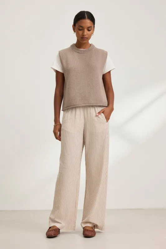 KELLY PANT IN OATMEAL sold by Velvet Tees