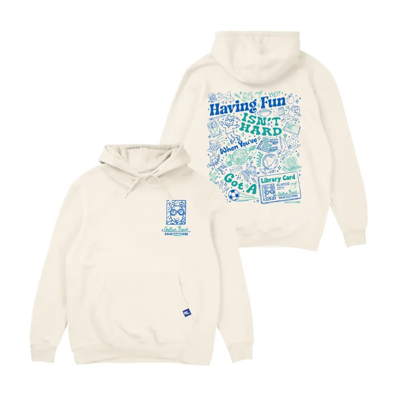 Arthur Library Card Hoodie - Ivory sold by RetroKid