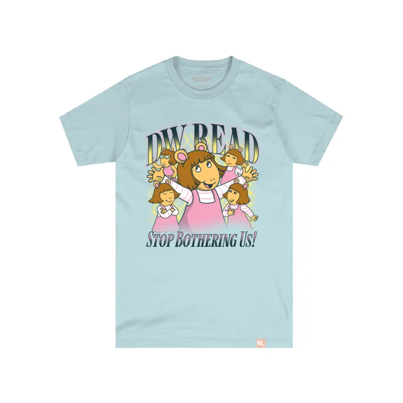 Arthur D.W. Stop Bothering Us T-Shirt - Light Blue sold by RetroKid