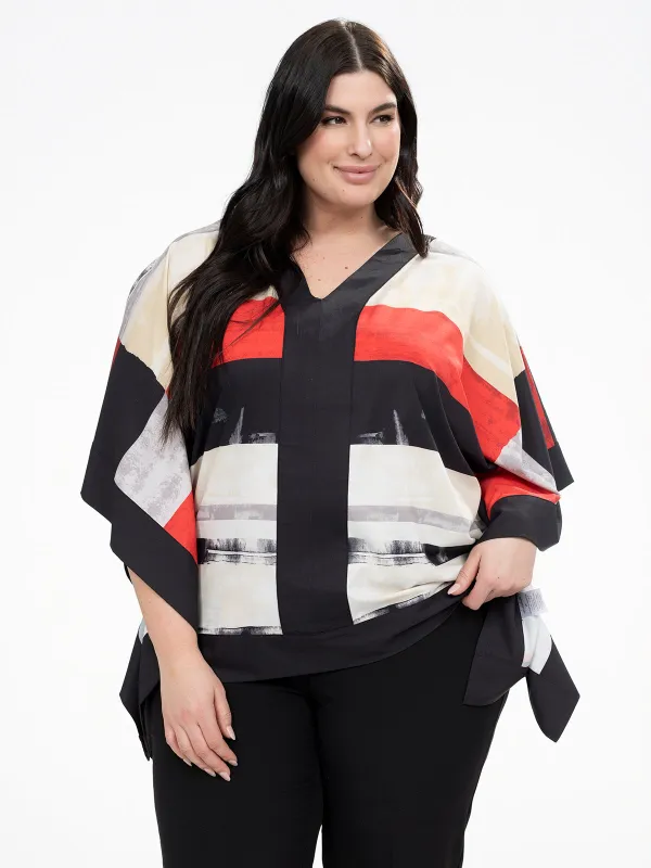 3/4-sleeve loose tunic sold by Claire France