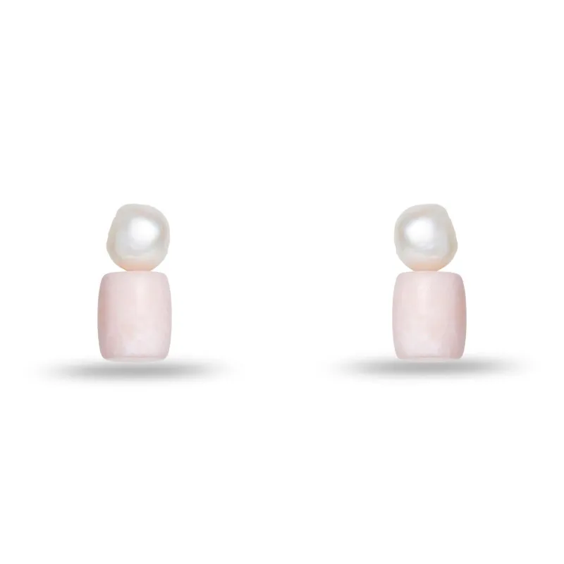 ROSÉ PEBBLE STUD EARRINGS sold by Lele Sadoughi