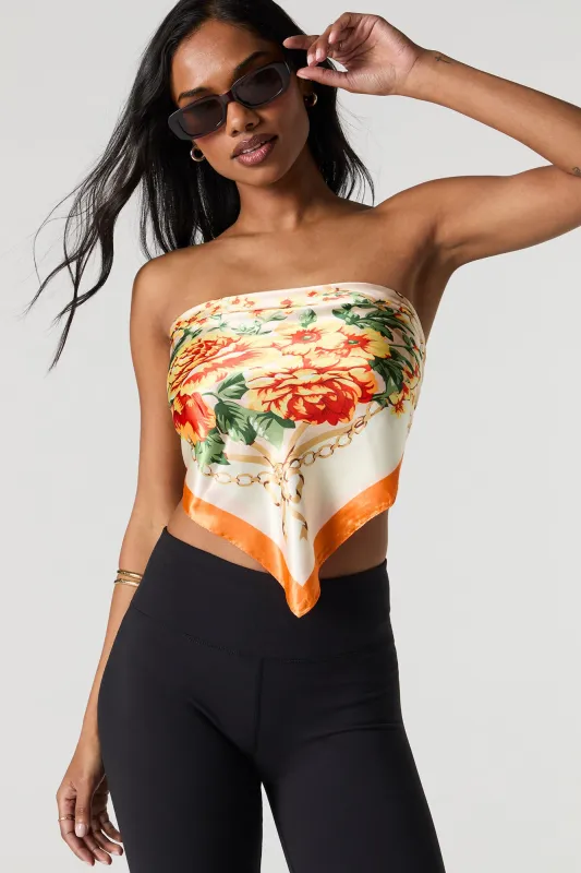 Printed Satin Multiway Scarf sold by Charlotte Russe