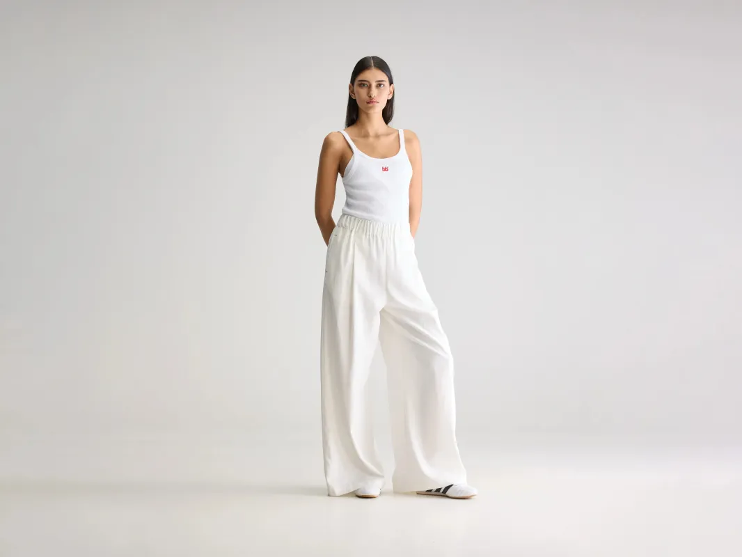 Vezza wide trousers (251 / W / WHITE) sold by Bellrose