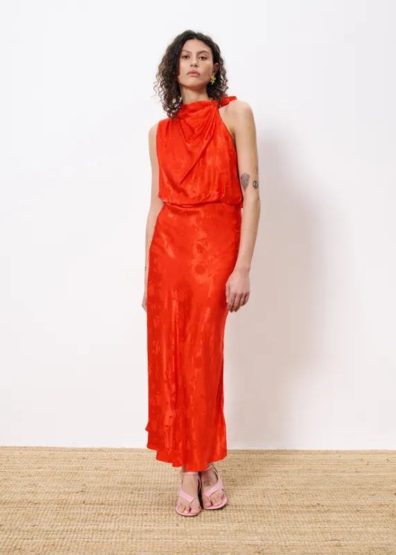 Robe NELCIE Rouge sold by FRNCH