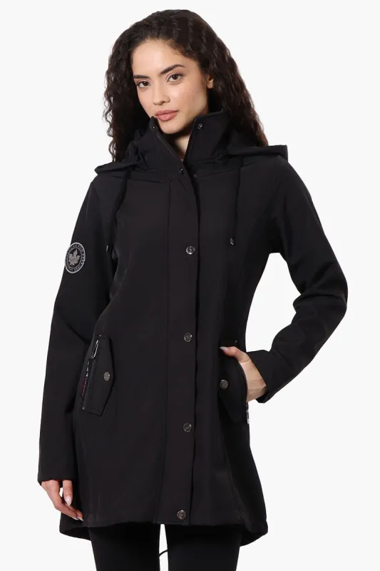 Canada Weather Gear Hooded Soft Shell Lightweight Jacket - Black sold by Fairweather