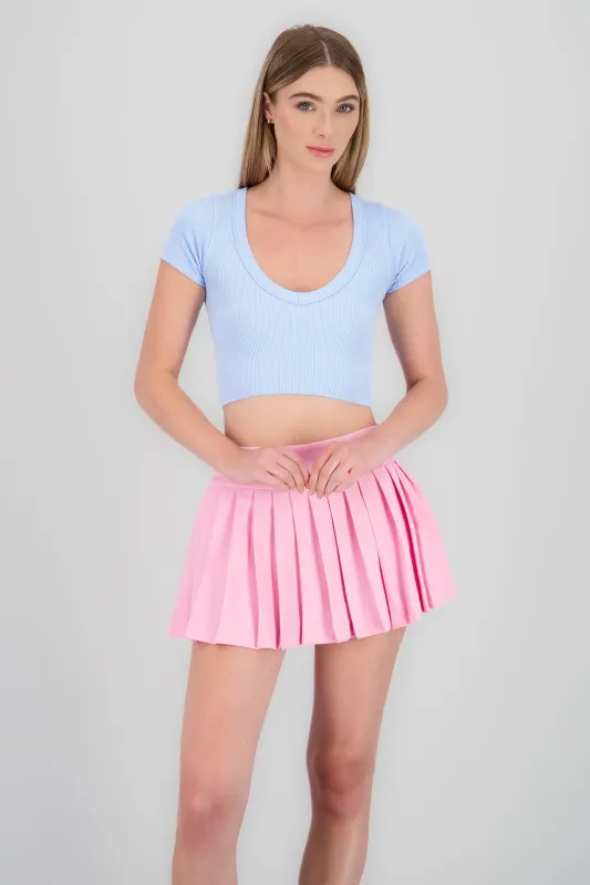 Top seamless de manga corta escotado sold by Shasa