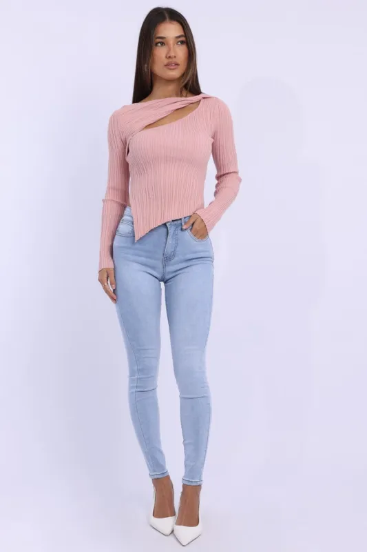 Denim Skinny Jeans High Rise sold by Ally Fashion