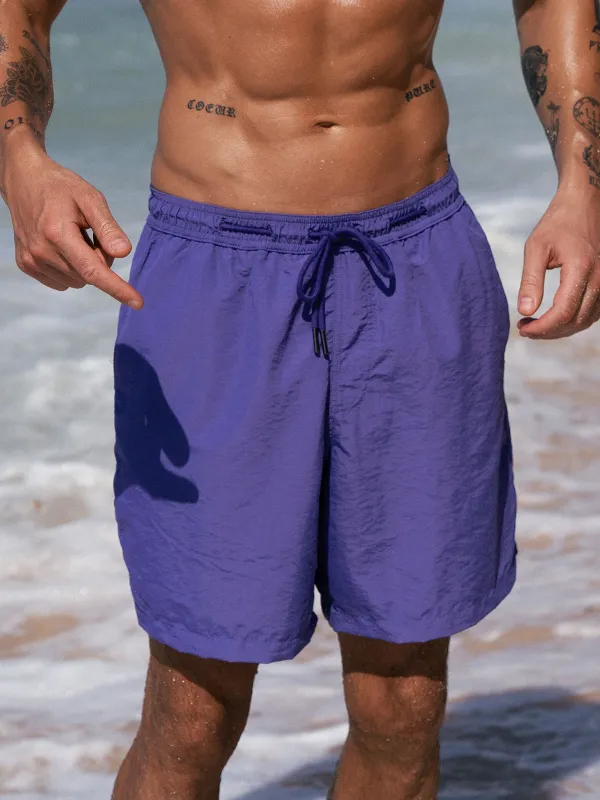 Hapnix® - The Purple Men's 7" Swim Trunks sold by BERLOOK