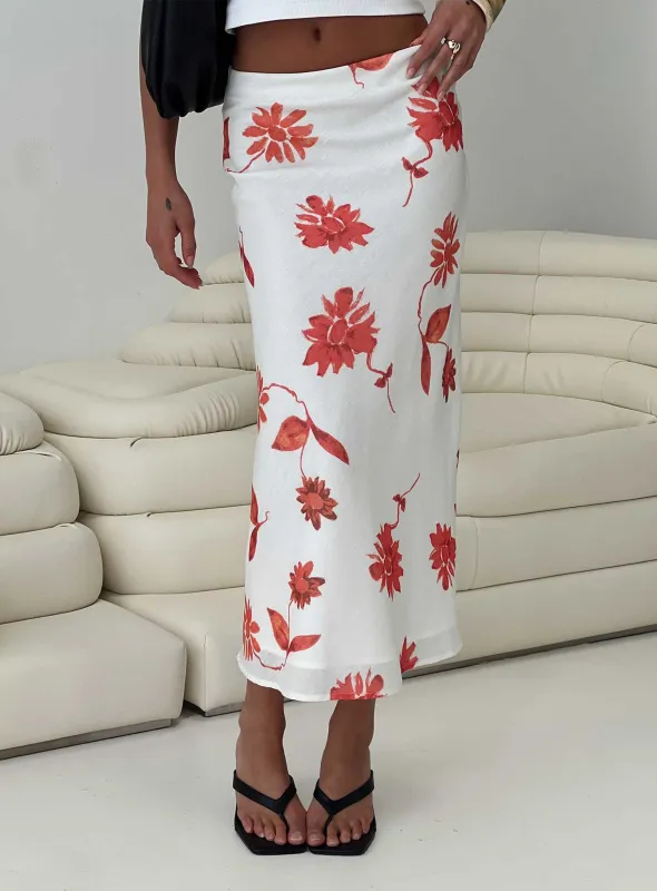 Sun Soaked Midi Skirt Multi sold by Princess Polly