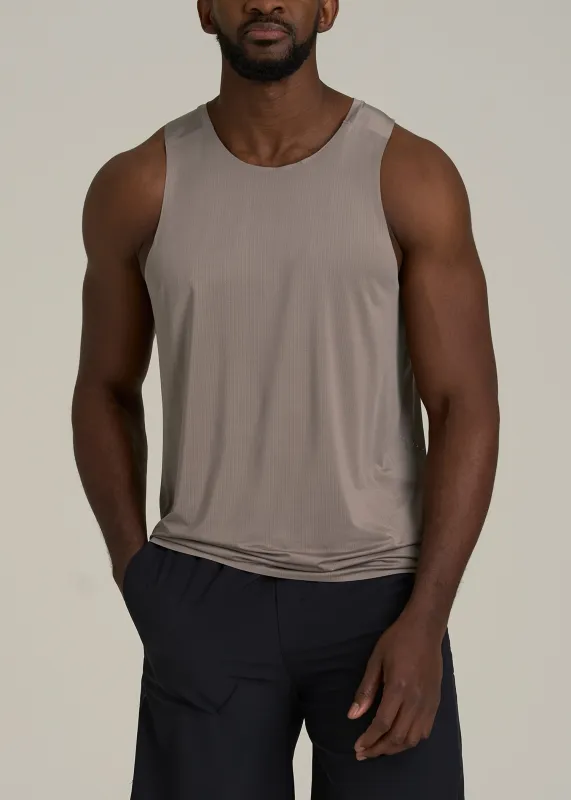 Perforated Training Singlet for Tall Men in Portobello sold by American Tall