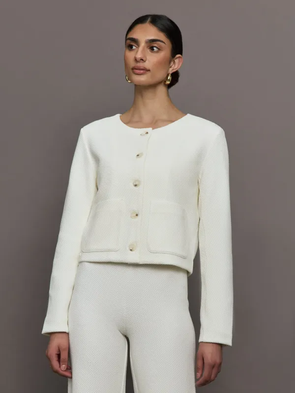 Moon Classic Short Jacket - Marshmallow sold by Carbon38